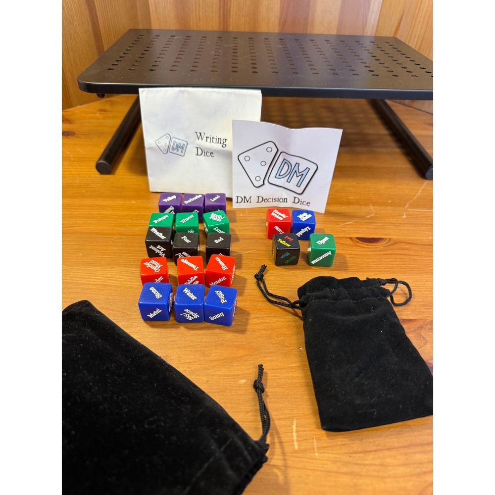 DM Decision Dice and Writing Dice‎ Set 16 Dice with Bags